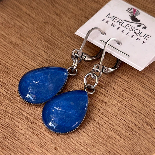 ROYAL BLUE TEARDROP EARRINGS