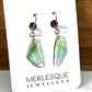 Gorgeous green dainty butterfly wing earrings