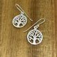 Sterling silver tree of life hook earrings 