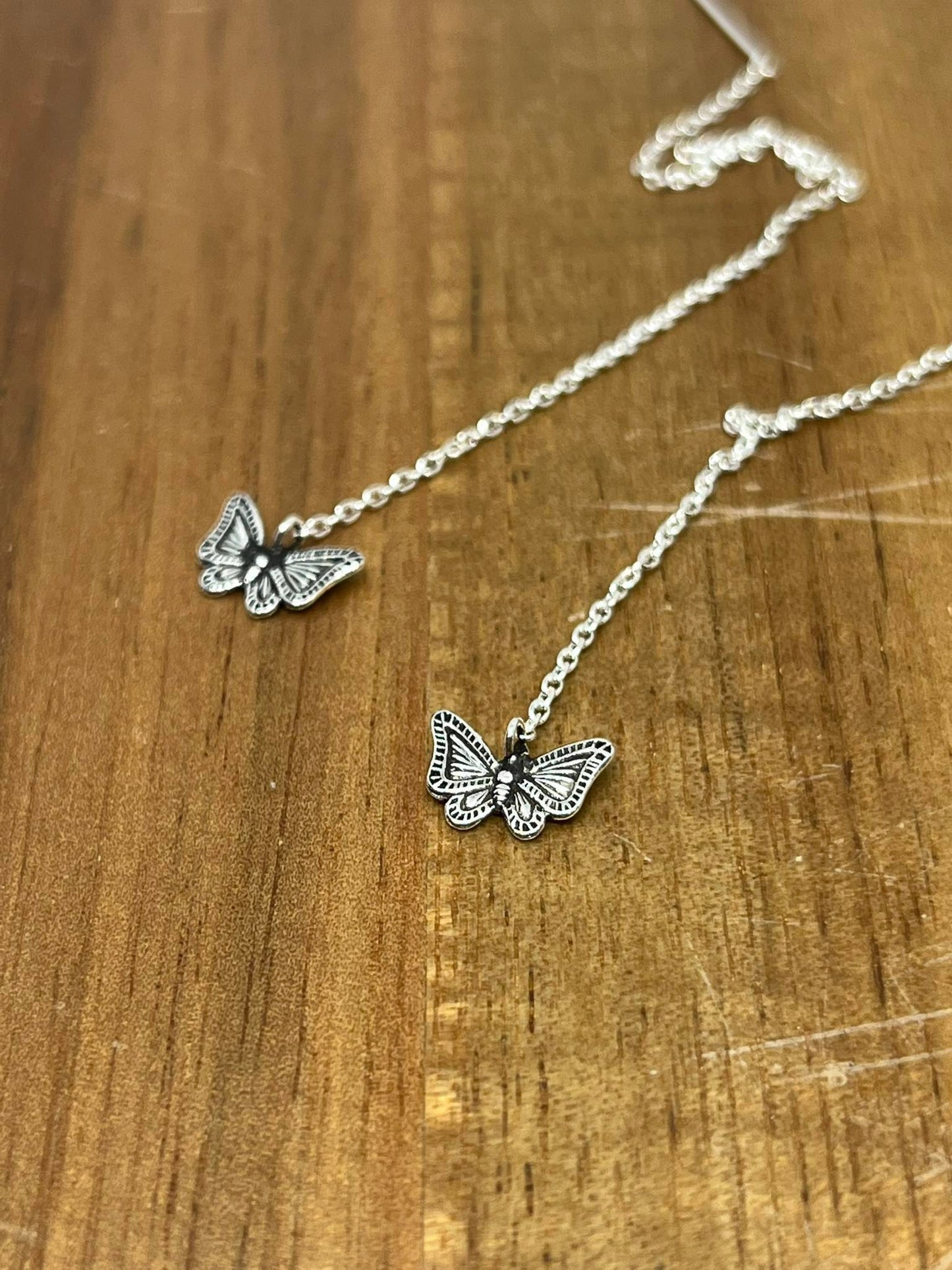 Sterling silver Butterfly threader earrings