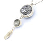 Fantail and new zealand map glass dome necklace