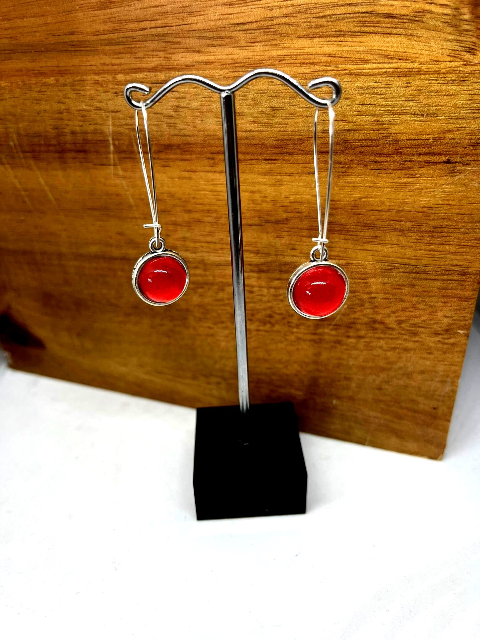 Double sided 2024 hanging earrings