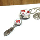 Poppy glass dome necklace